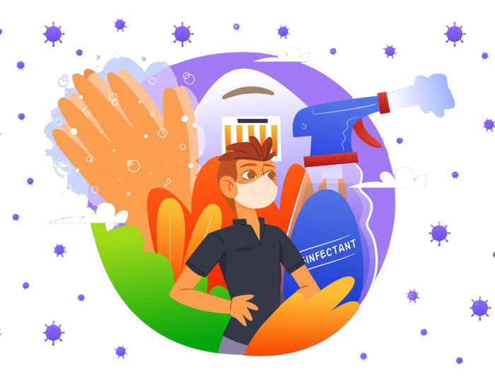 effective-ways-prevent-coronavirus-concept cleaning illustration